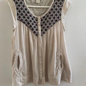 Lucky Brand Summer Blouse, size small